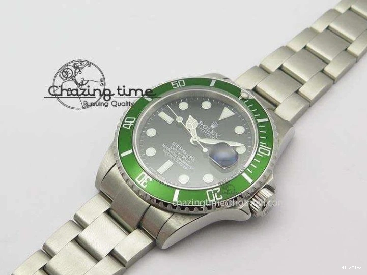 MiroTime 0419 Submariner BP Maker 16610 Green Dial On SS Bracelet A Bright 3870